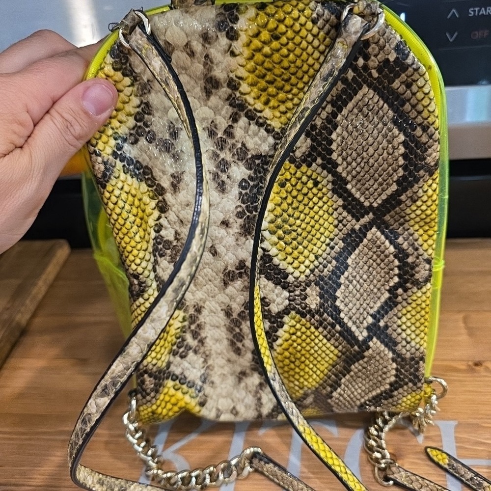 Victorias‎ Secret Girls Neon Green Snake Print Small Backpack - Picture 4 of 9